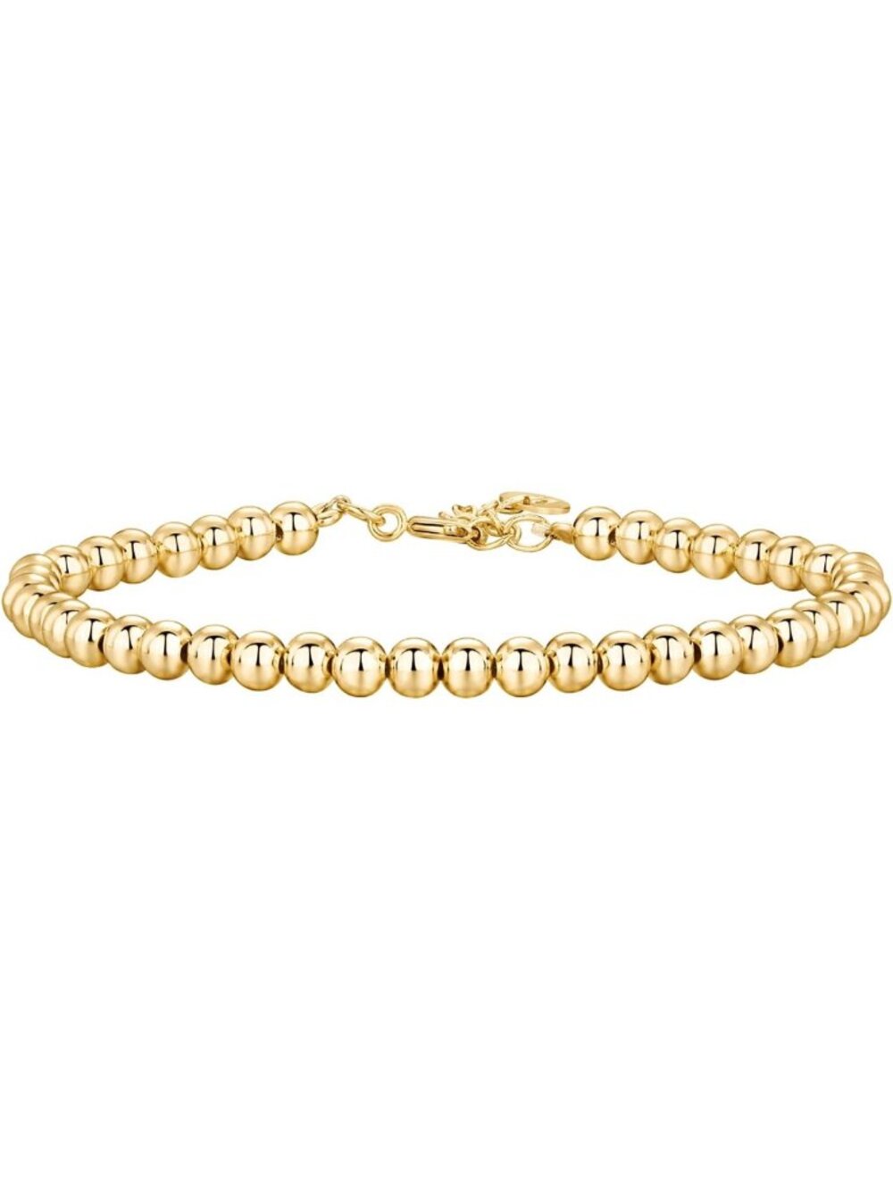 Dainty 14K Gold Plated Beaded Bracelet for Women, Stackable & Trendy Jewelry